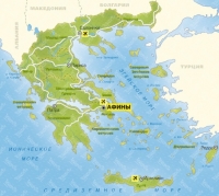 Карта Греции в туре из Перми